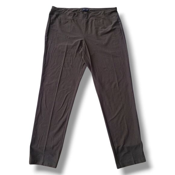 Eileen Fisher Washable Stretch Crepe Pant-Large-Slim Fit-Ankle-Pull On-Career - Picture 1 of 7